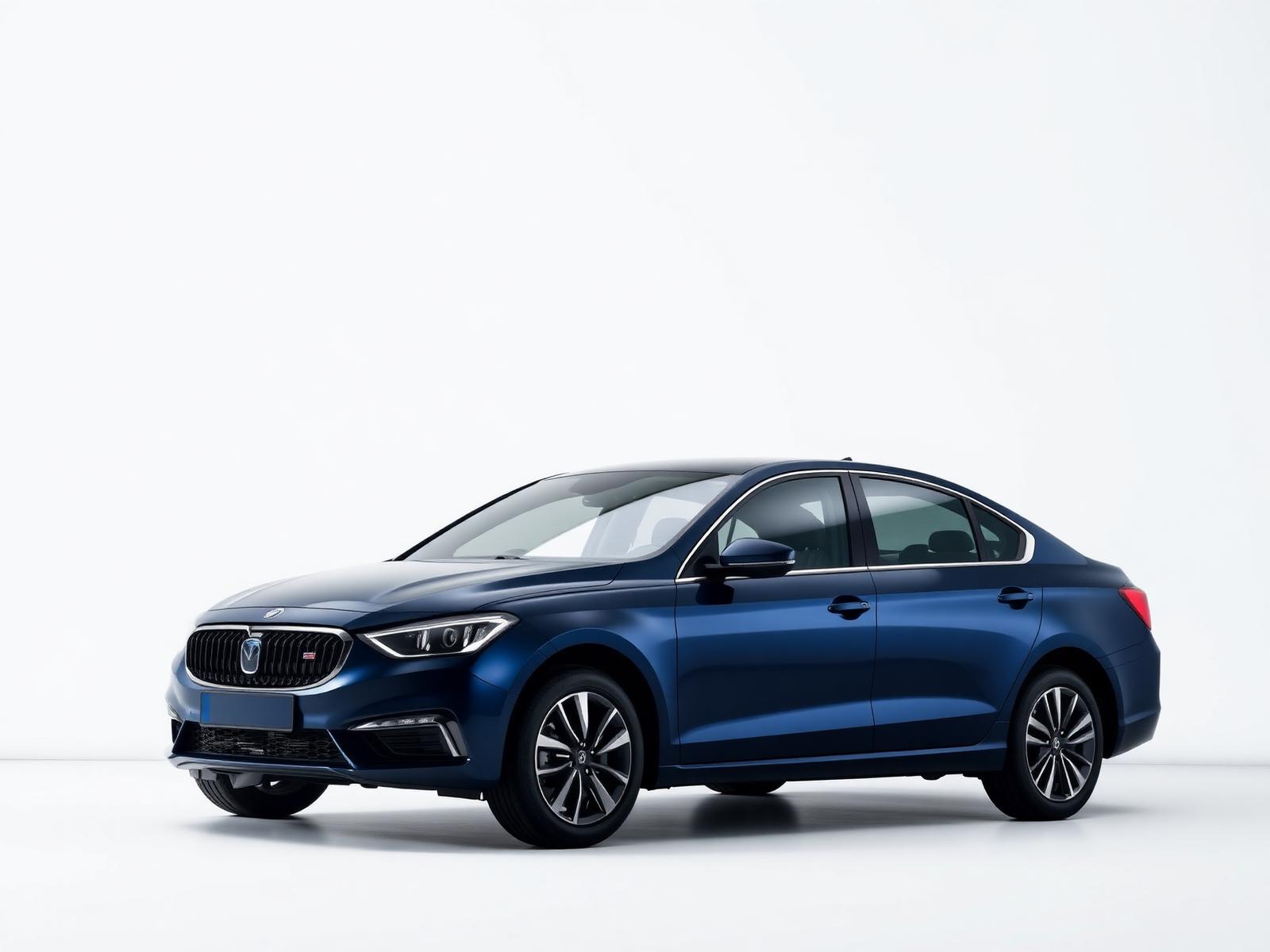 Auto sedán azul listo para venta